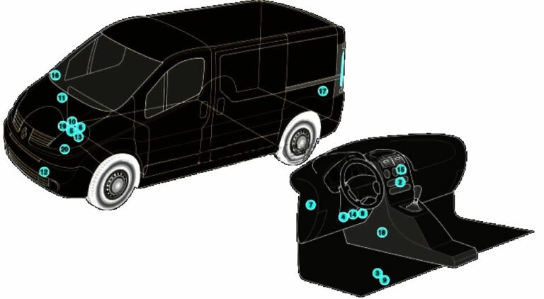 Tapis De Sol Voiture Pour Renault Trafic II 2001-2014 - Velours Bleu, 2 Parties, Confort Et Protection - 2