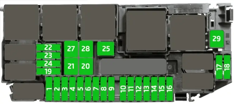 Seat Arona (2021) - caja de fusibles y relés