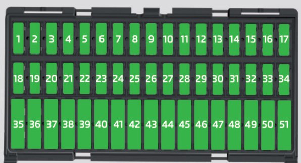 Seat Mii electric (2021) - caja de fusibles y relés