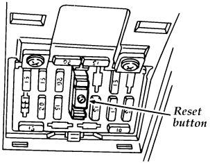 Ford Aspire (1994-1997) - caja de fusibles y relés