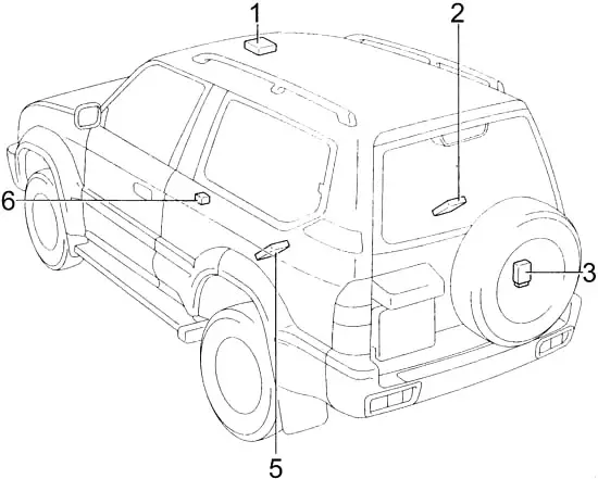 Toyota Land Cruiser Prado (J90) (1996-2002) - caja de fusibles y relés