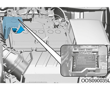 Hyundai Kona (2021-2022) - caja de fusibles y relés
