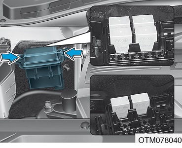 Hyundai Santa Fe (2019-2020) - caja de fusibles y relés